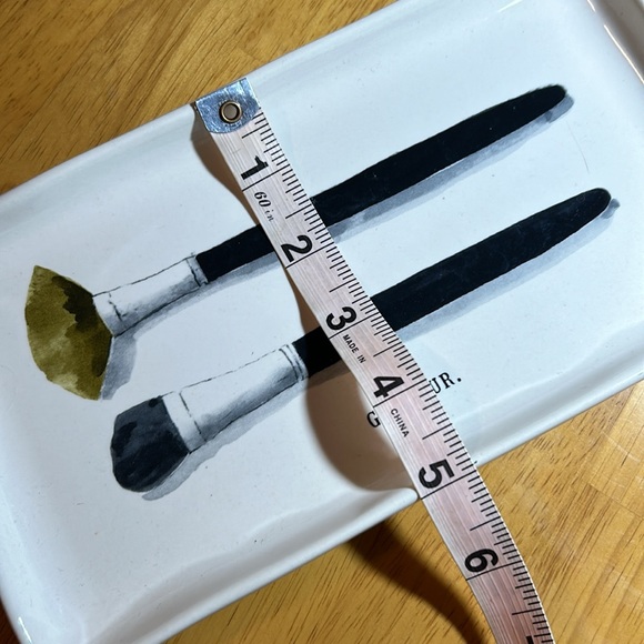 Rae Dunn Artisan Collection by Magenta Vanity Makeup ceramic brushes tray EUC - Picture 7 of 7